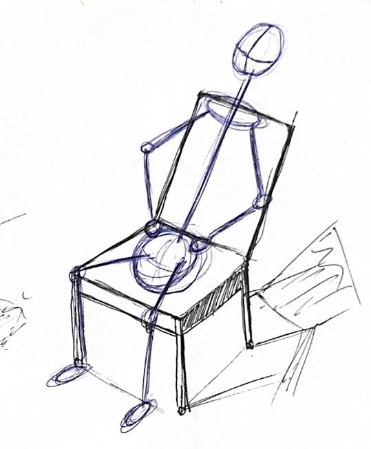 Human in Chair Sketch 1